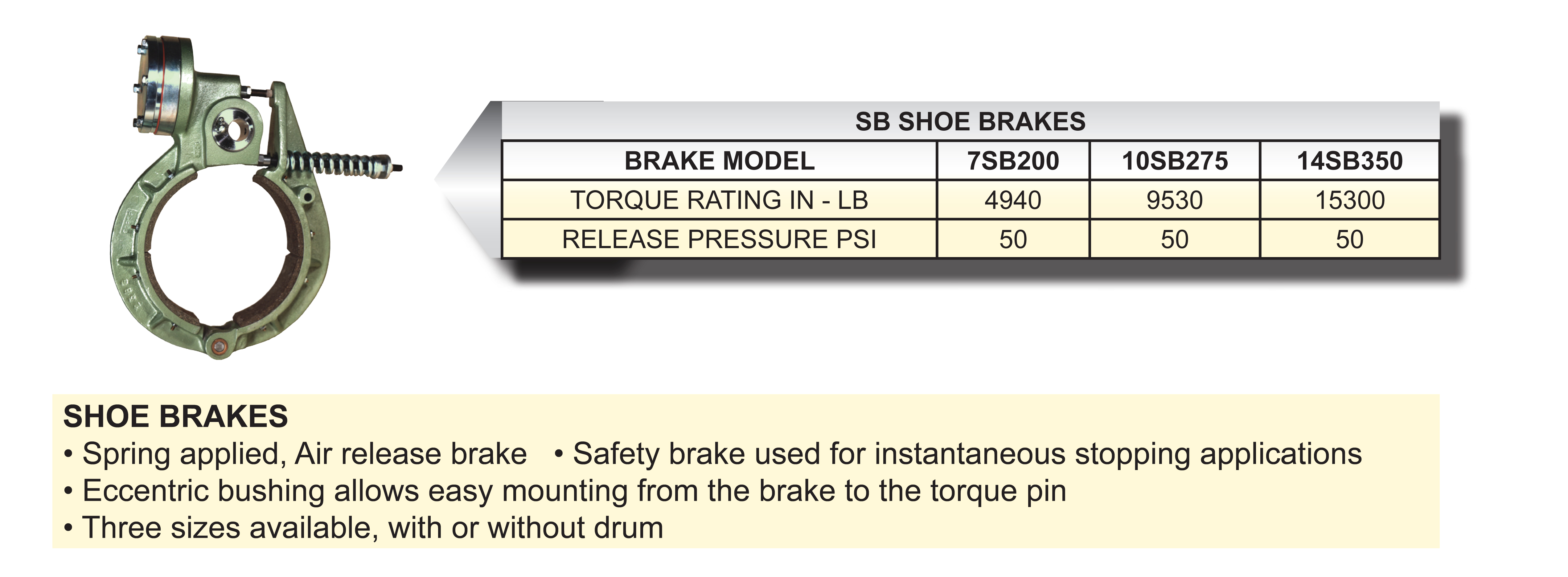 Shoe Brake Carlson Industrial